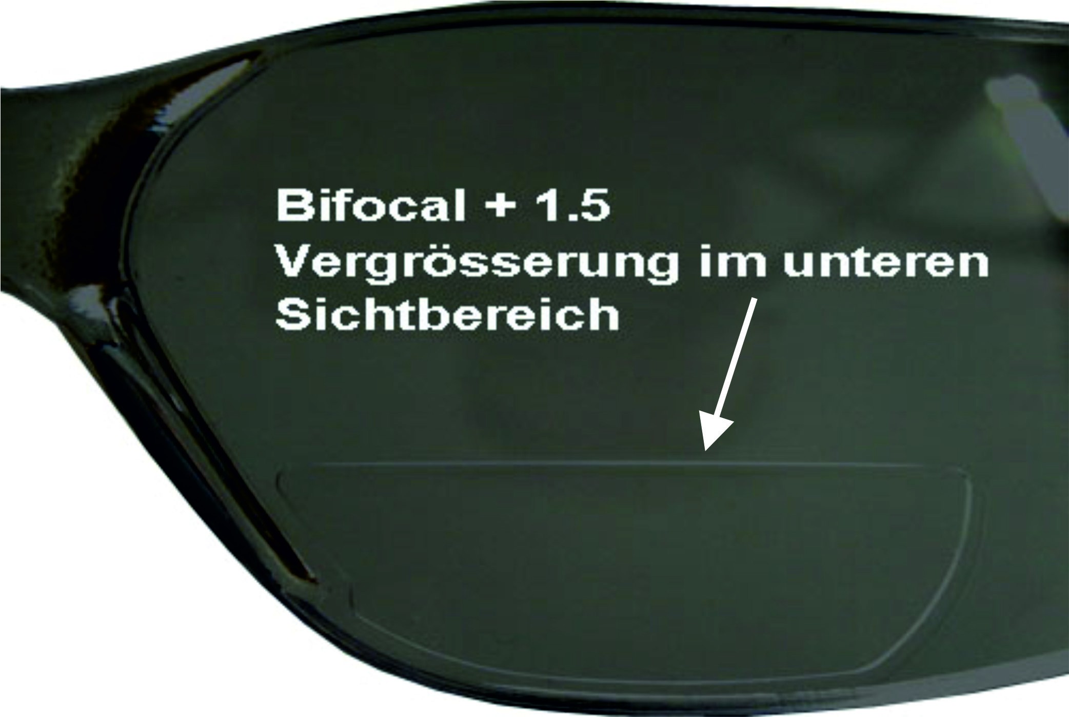 Cat schwarz Bifocal mit Lesekorrektur 1,5